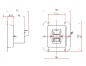 Preview: Einbaurahmen für Netzfilter117x107 mm