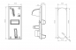 Preview: Front plate plastic KI with LED lighting for electronic coin mechanism AL66 & AL66FG