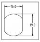 Preview: Round Key Lock KD 28,60 mm - 1 1/8"