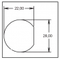 Preview: Lock Wurlitzer 28mm d22m one side flat