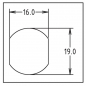 Preview: Schlüsselschalter mit Rundschlüssel KA 36,5 mm - 1 7/16" key return