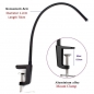 Preview: Webcam mount gooseneck black 1/4" 70 cm