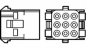 Preview: Connector housing 12 pin. UN-MNL