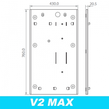 Wall-mounting plate for Max V2 Changemachine & Tokenvendingmachine