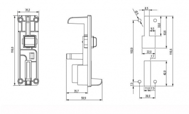 Front plate plastic PP for electronic coin mechanism AL66 & AL66FG