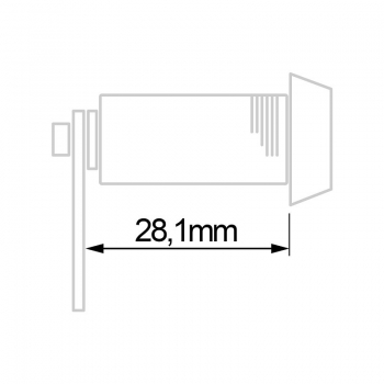 Lock Wurlitzer 28mm d22m one side flat