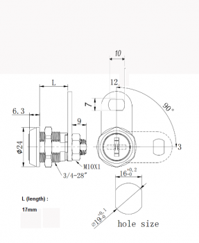 Schloß 5/8" 16mm KD Xlock