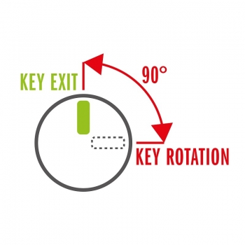 Round Key Switch Lock KA 36,50 mm - 1 7/16" key no return