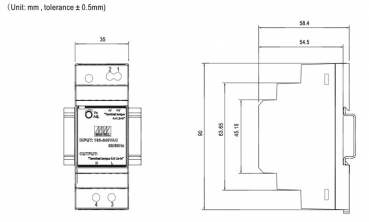 Switching power supply for DIN rail 24 W, 12 V, 2  A