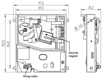 Münzprüfer mechanisch L10 1,- CHF