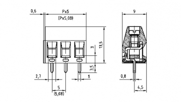 Screw terminal 1.50 mm² PTR AKZ350