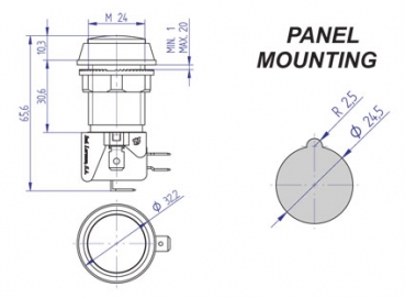 Illuminated Push Buttons 32 mm round