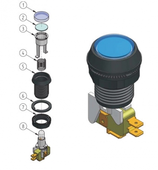 Illuminated Push Buttons 32 mm round