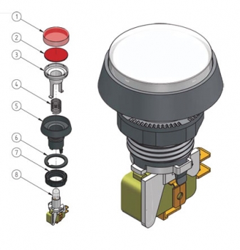 Leuchttaster rund 44 mm