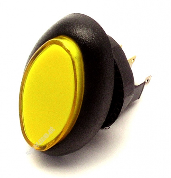 Illuminated Push Buttons oval yellow complete with microswitch