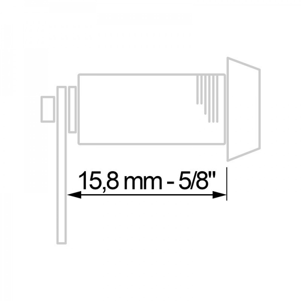 Single Bitted Disc Tumbler Lock KD 16 mm - 5/8"