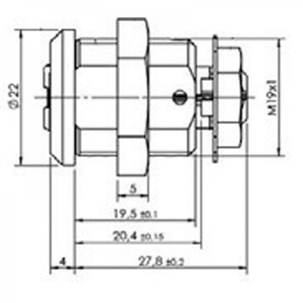 Cam Lock  Mini plus MlO KD 90 ° Turn