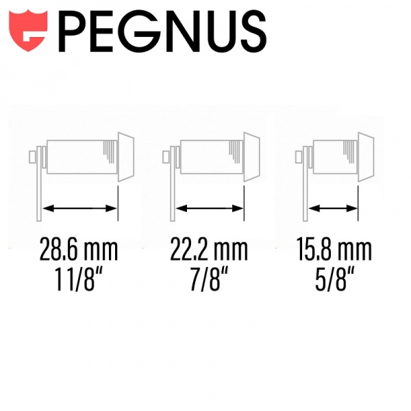 Machine Service Lock Set 2 pcs Pegnus KA C1403 Lenght 16 mm - 5/8" 16 mm - 7/8" 28.6 mm - 1 1/8"