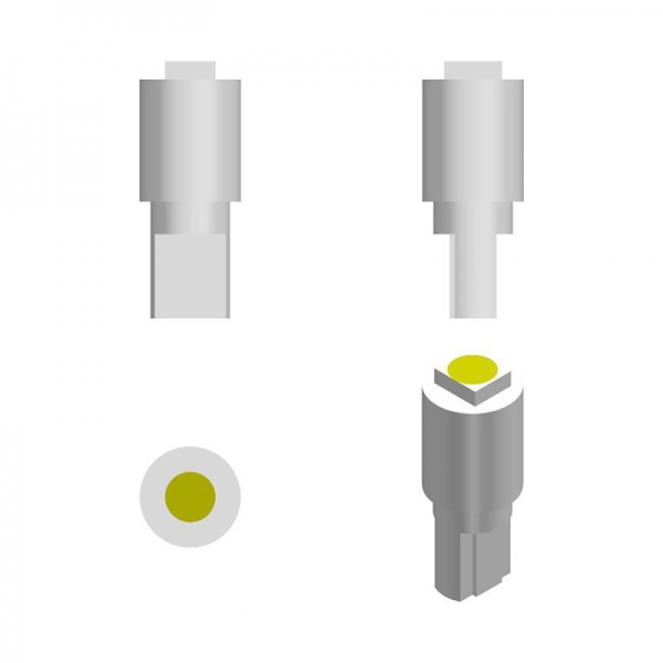 LED with T5 wedge base socket 12 Volt