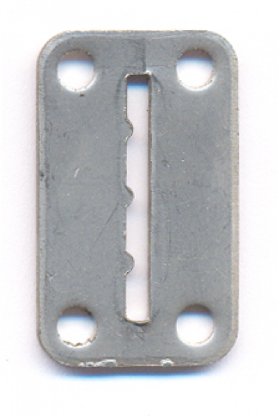 Token entry plate metal FF-A10 20x34mm grooved token A10