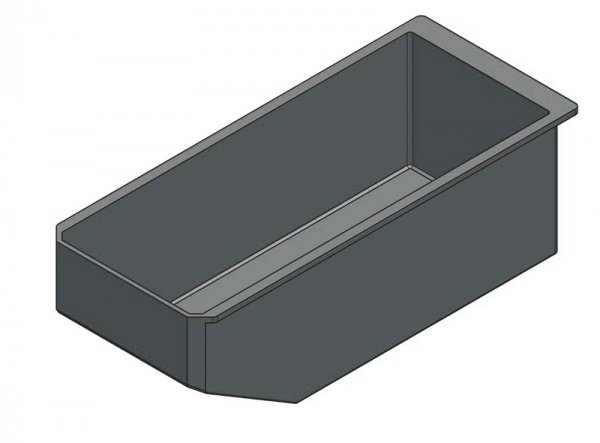 Plastic cashbox for machines 187x78,5x59,5mm