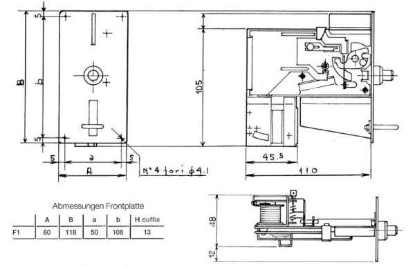 Coinvalidator mechanical with frontplate F1 0,50 Euro