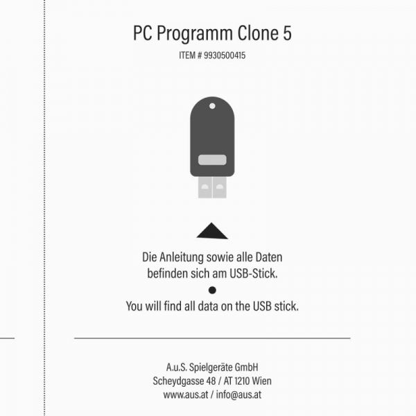 PC Program Clone 5 for RM5 Coinvalidator