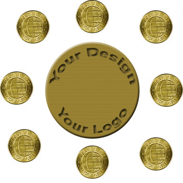 Metal token with customized design 1000 pcs.